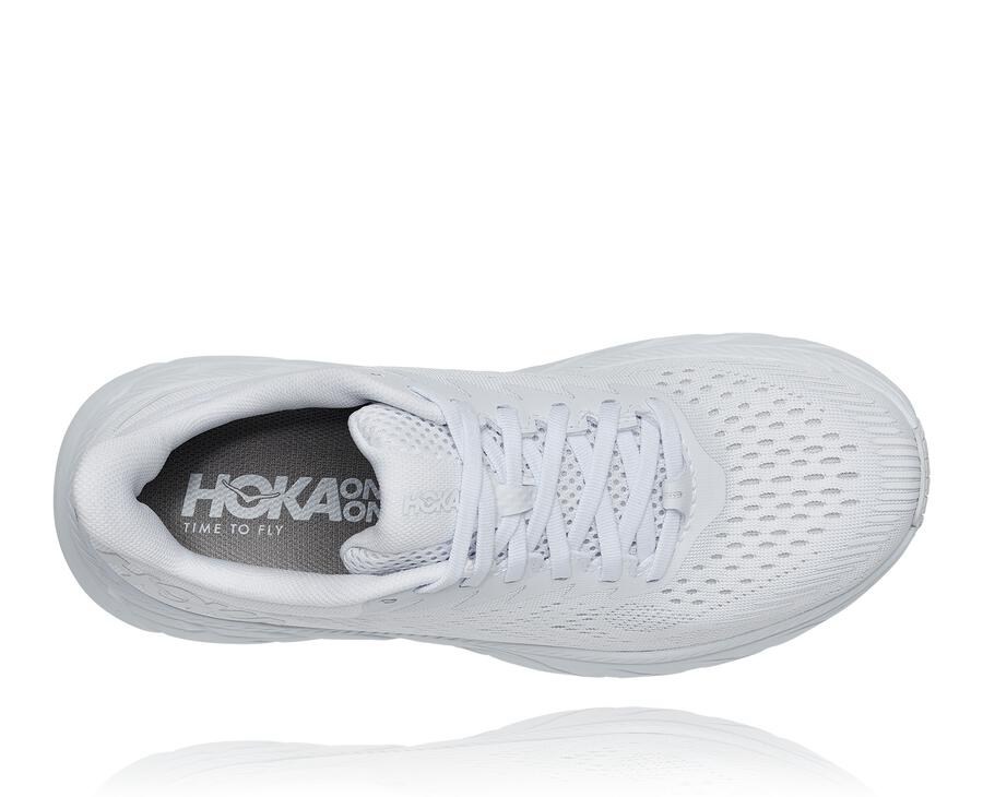 Hoka Australia One One Clifton 7 - Mens Running Shoes White - QMODX-3497